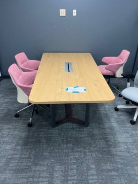 T12308 - Steelcase Oak Meeting Table