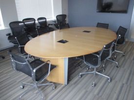 T12143 - 9' Oval Meeting Table