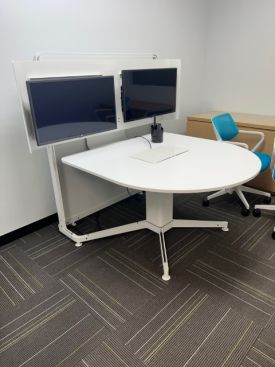 T12314 - Media:scape Meeting table and Monitors by Steelcase