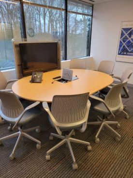 T12222 - Media:scape Meeting table and Monitor by Steelcase